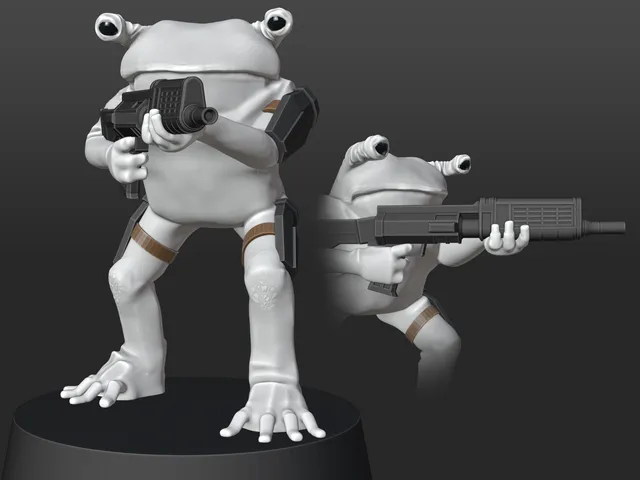 Rifle Frog Alien (Pre-Supported) (Star Wars Legion Scale)