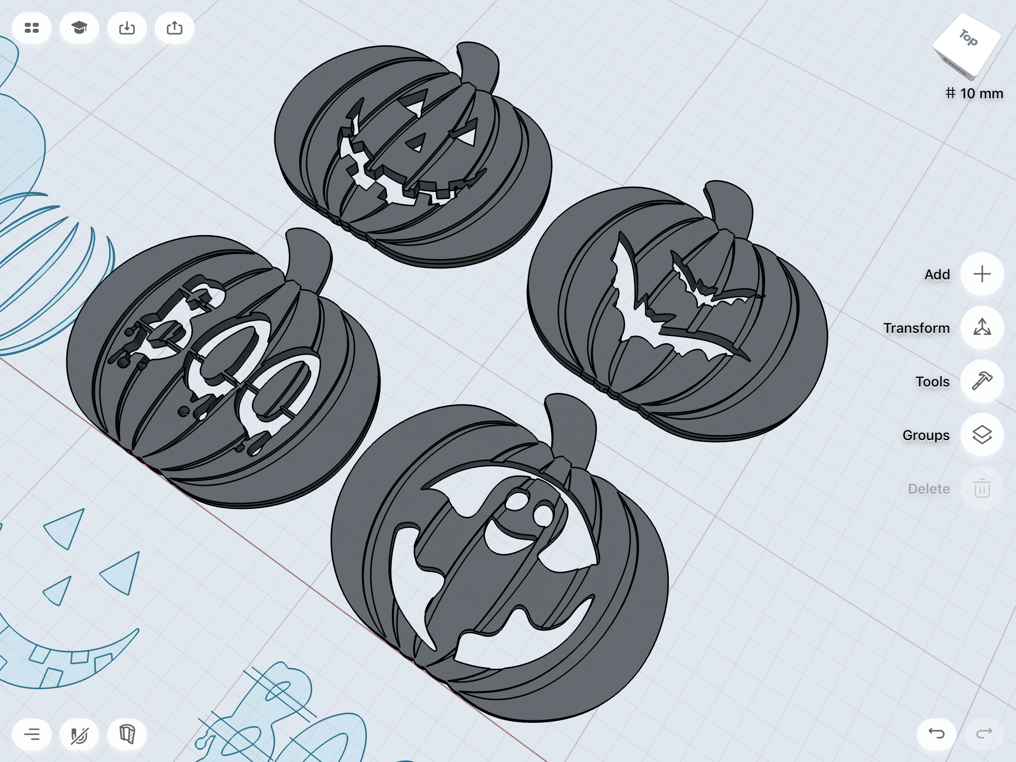 Miniatura 2 do modelo 3D Halloween coasters