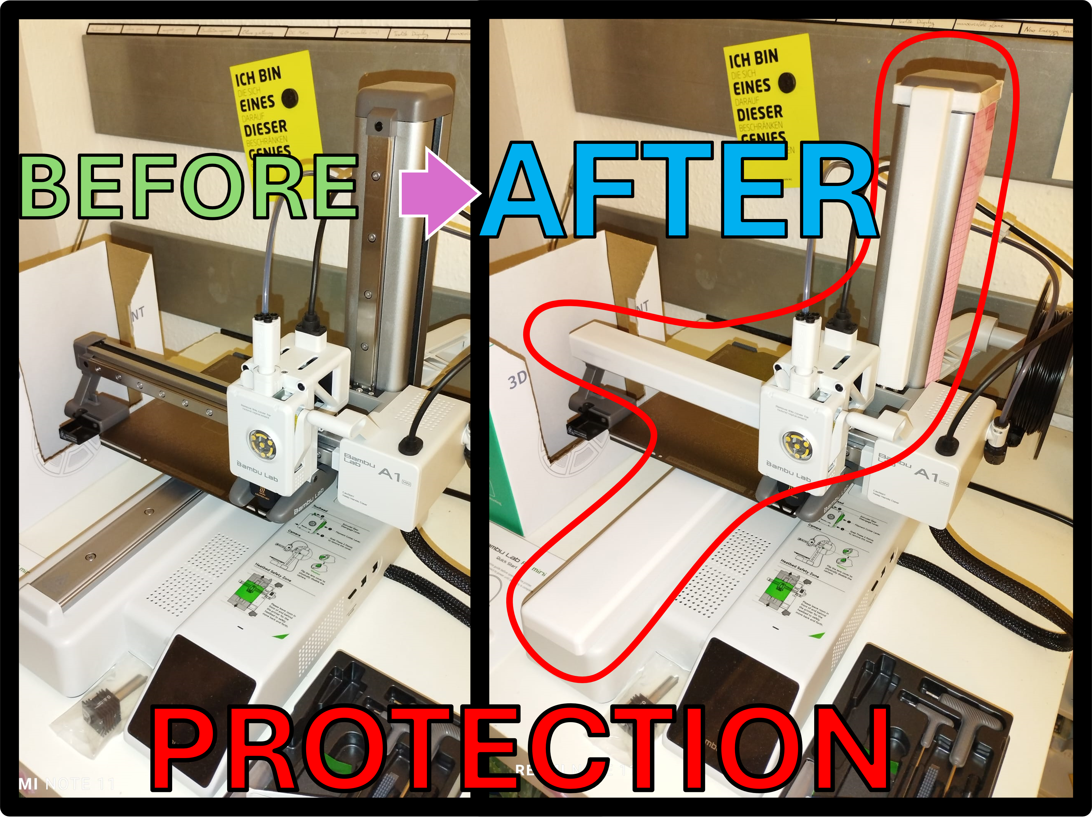 A1-Mini linear rails protection dust cover