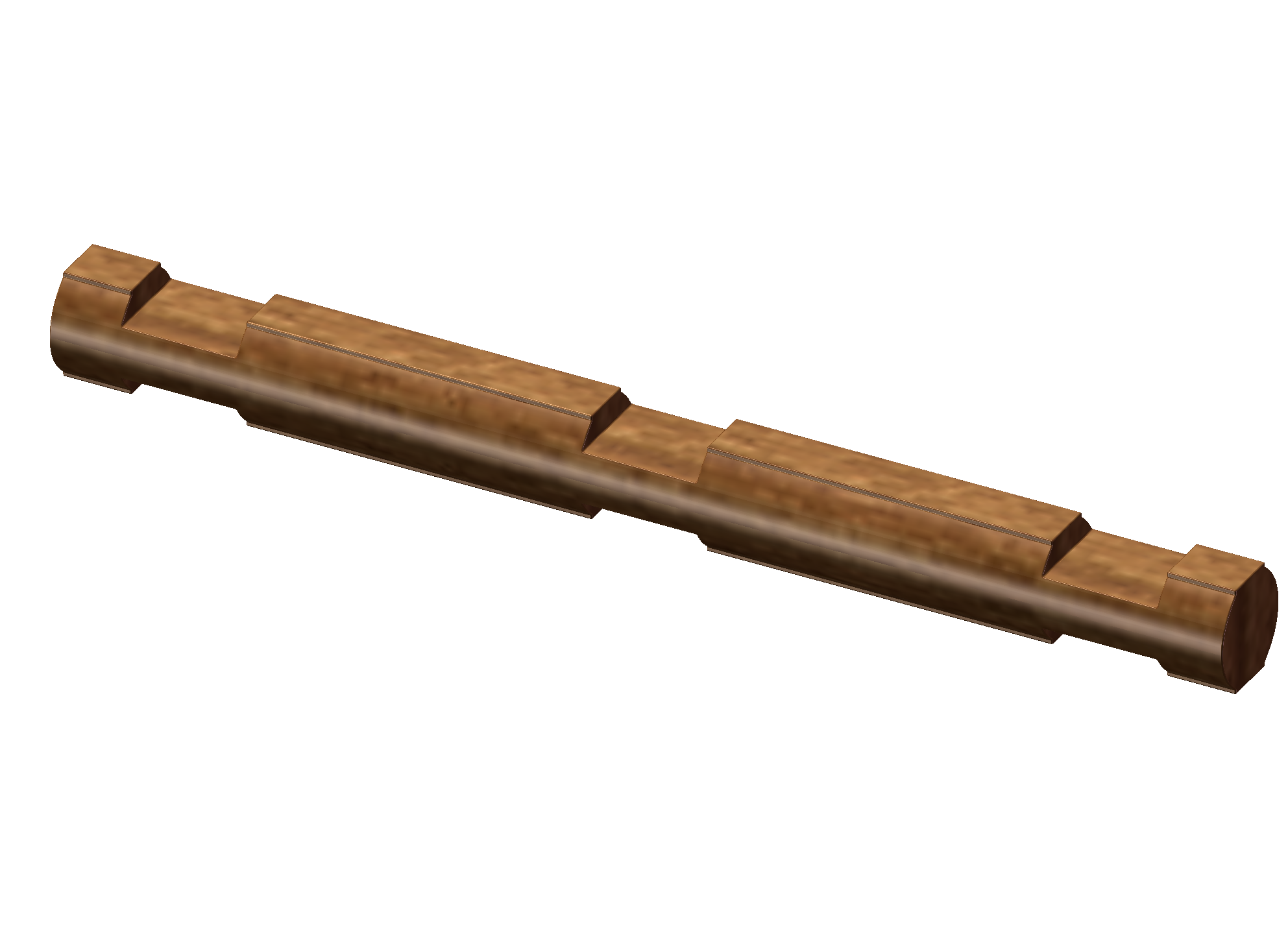 Vintage Lincoln Log Triple Wide Piece