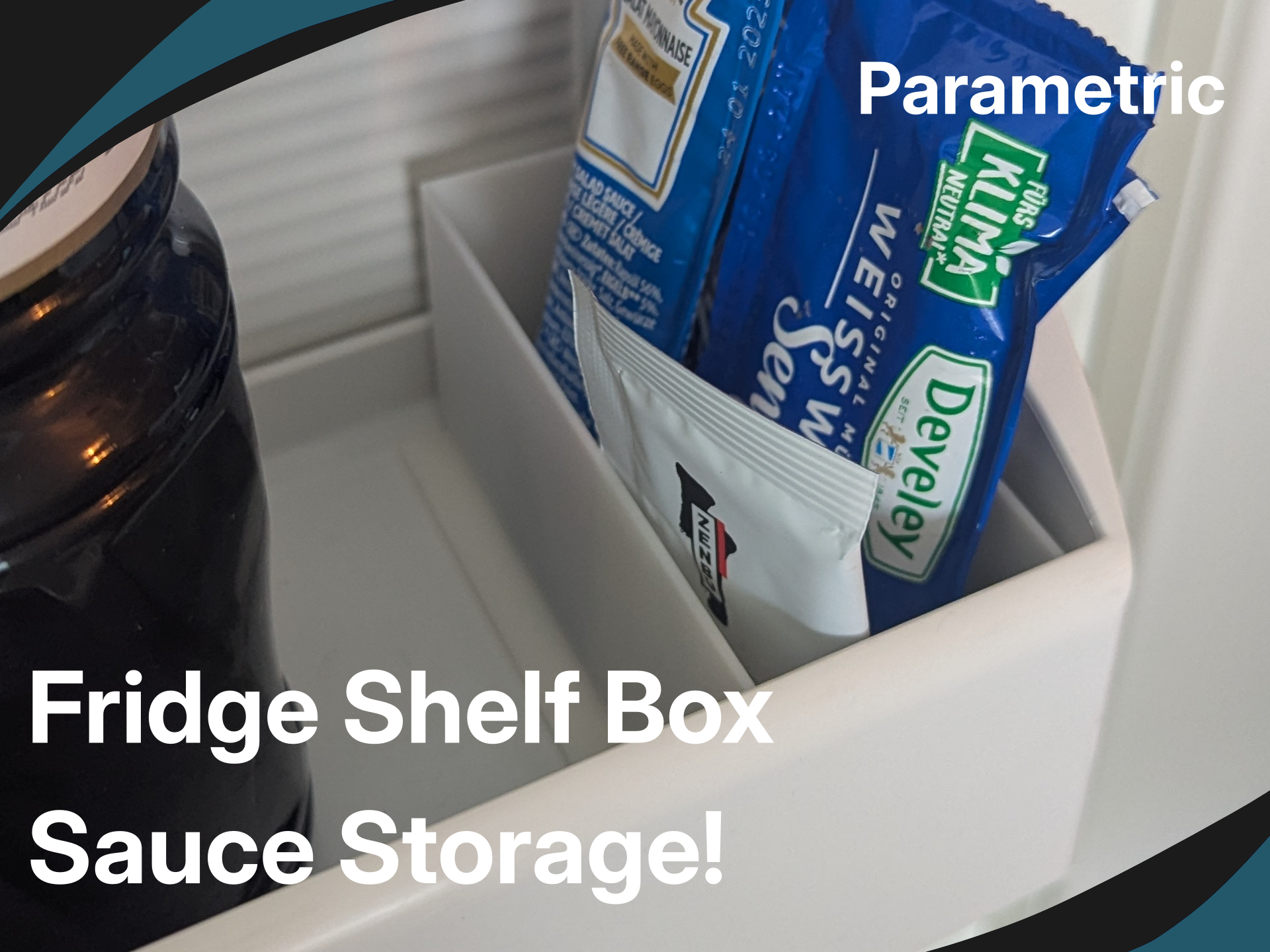 Fridge Shelf Box for Sauce Packets – Stable Monodose Organizer