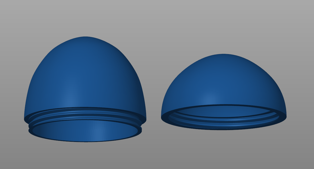 Chicken egg shell with M40 threads