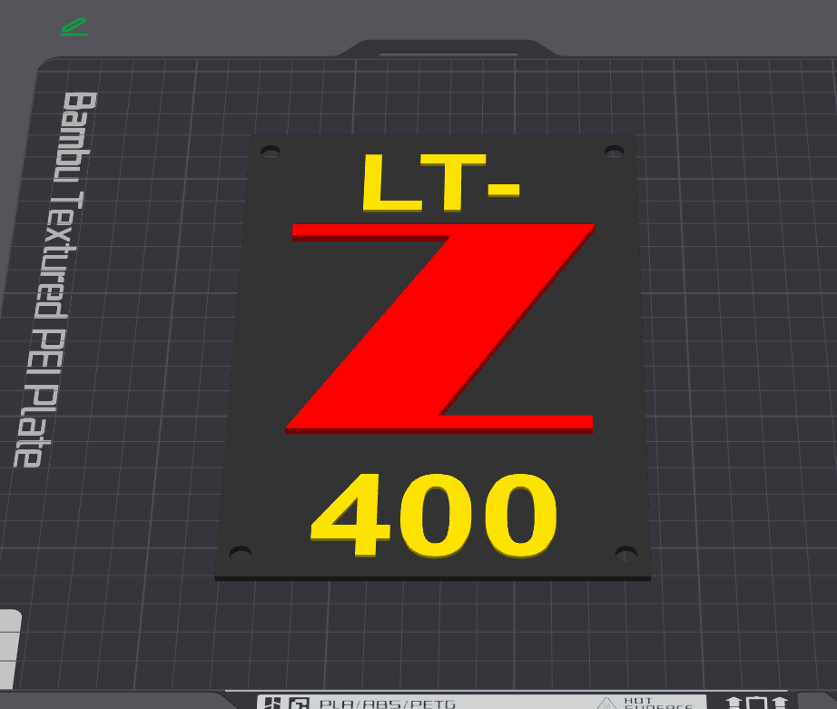Suzuki LTZ 400 Warnschild Warningsign