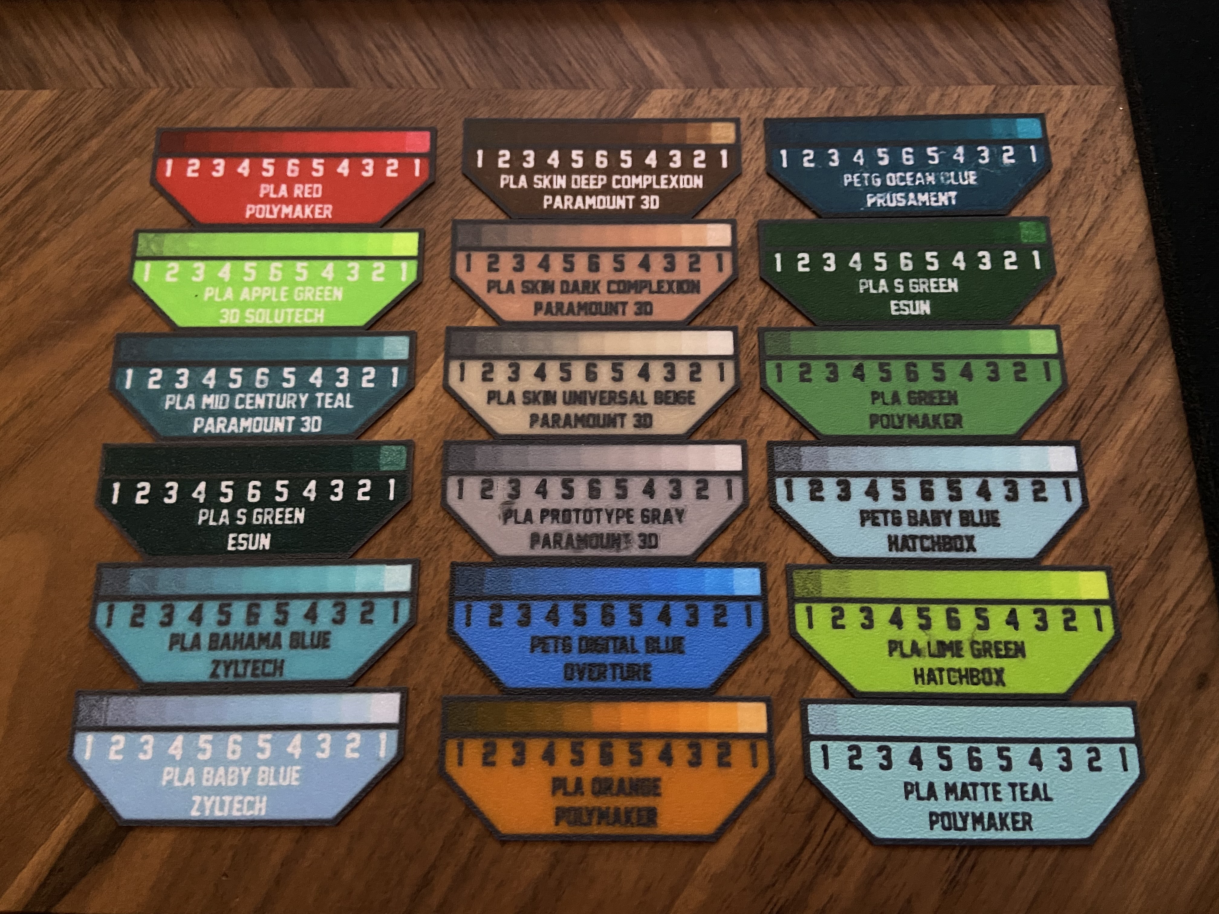 0.2mm Nozzle Color Shading Swatch (F360 Parametric)