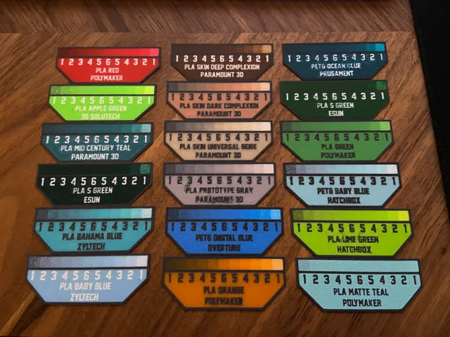 0.2mm Nozzle Color Shading Swatch (F360 Parametric)