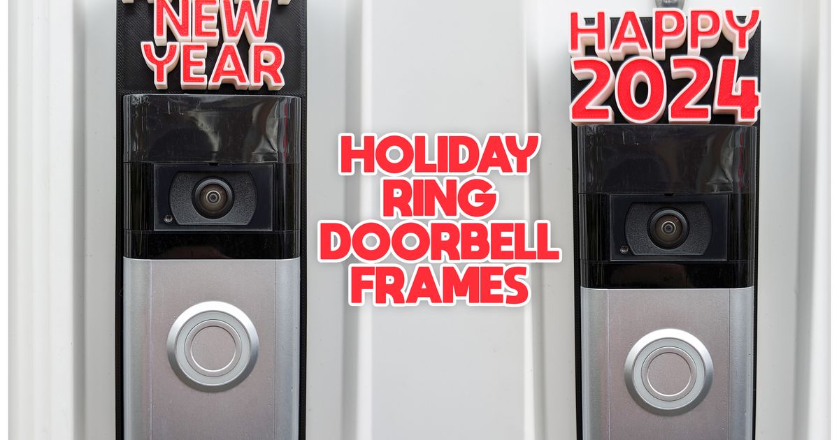 Ring Doorbell 4 New Years Decorative Frame by ByteSlinger Download