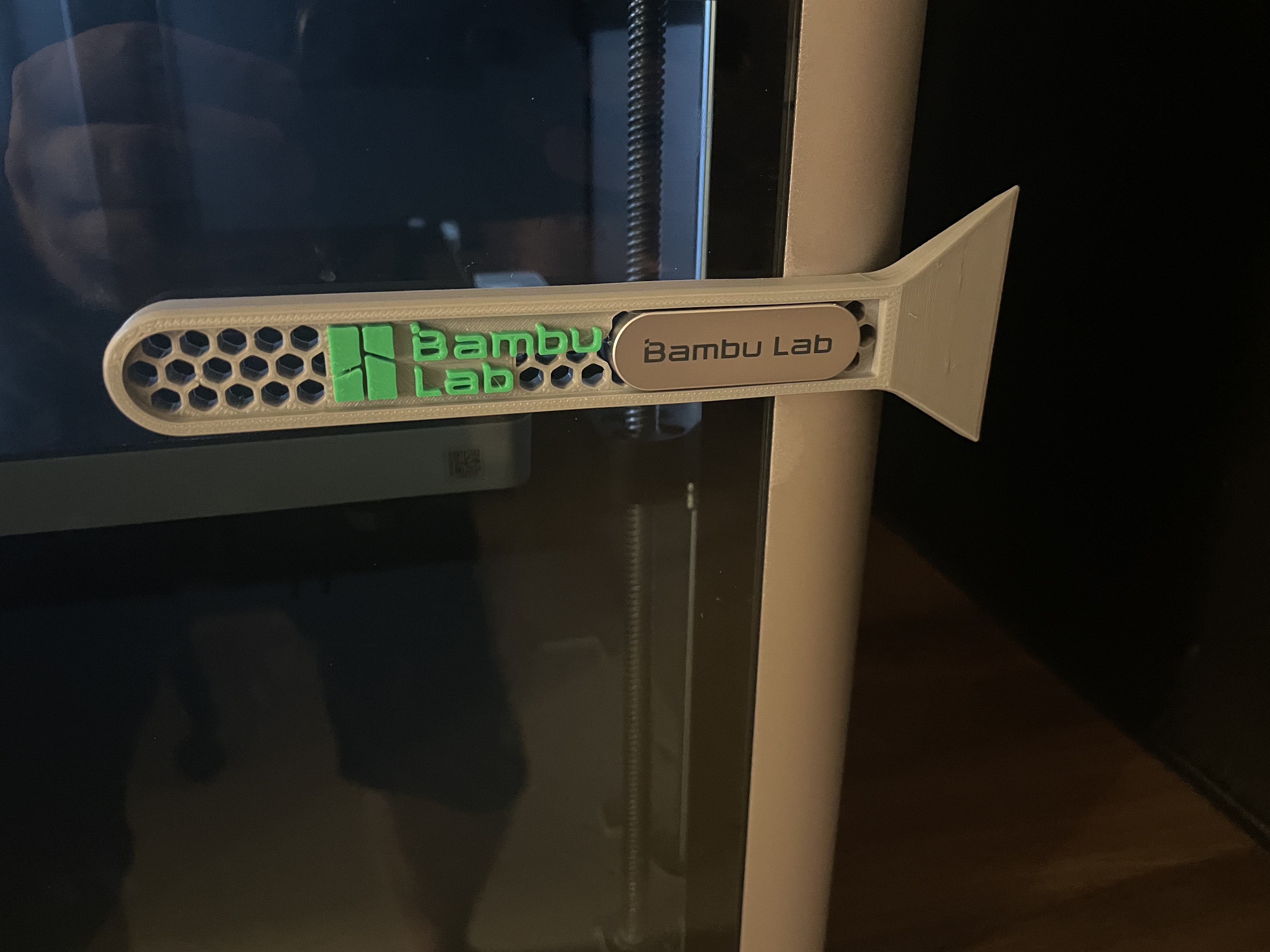 hex pattern door mounting bed scraper for bambu labs