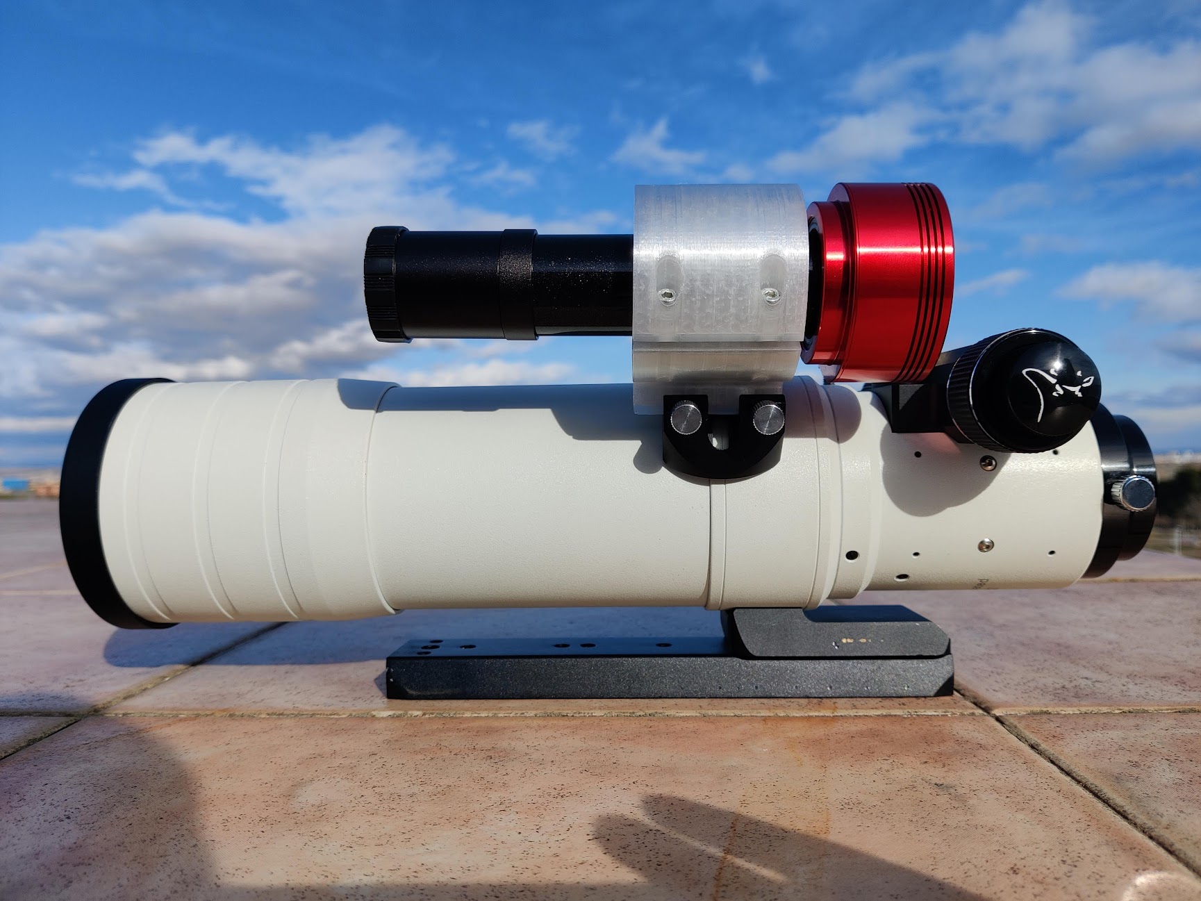 Holder for 6x30 finder scope if used as guide scope for finder bracket