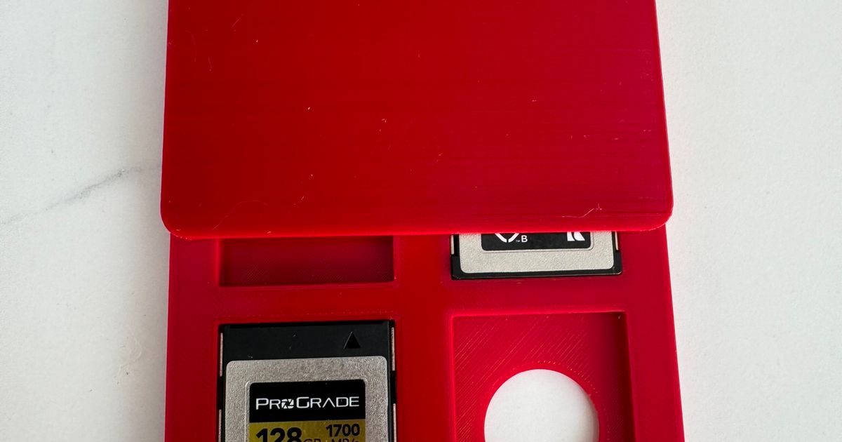 cfexpress type B sliding card holder by hxla Download free STL model