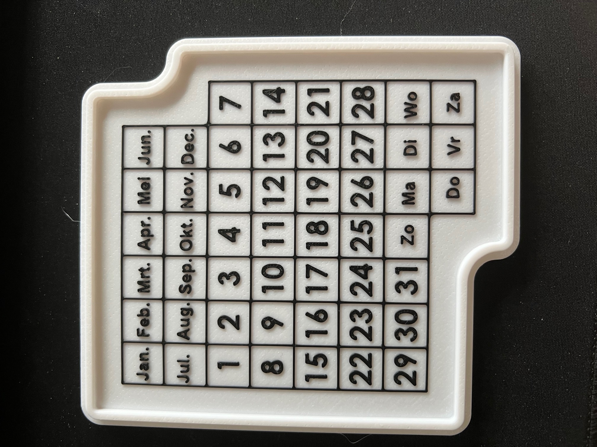 Puzzle calender (Kalenderpuzzel) by Pedro | Download free STL model