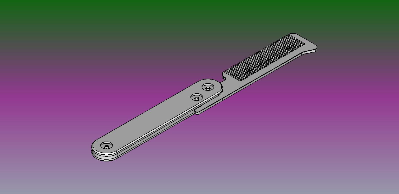 Miniatura 2 do modelo 3D Folding Comb