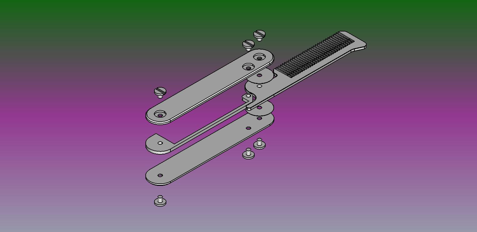 Miniatura 3 do modelo 3D Folding Comb