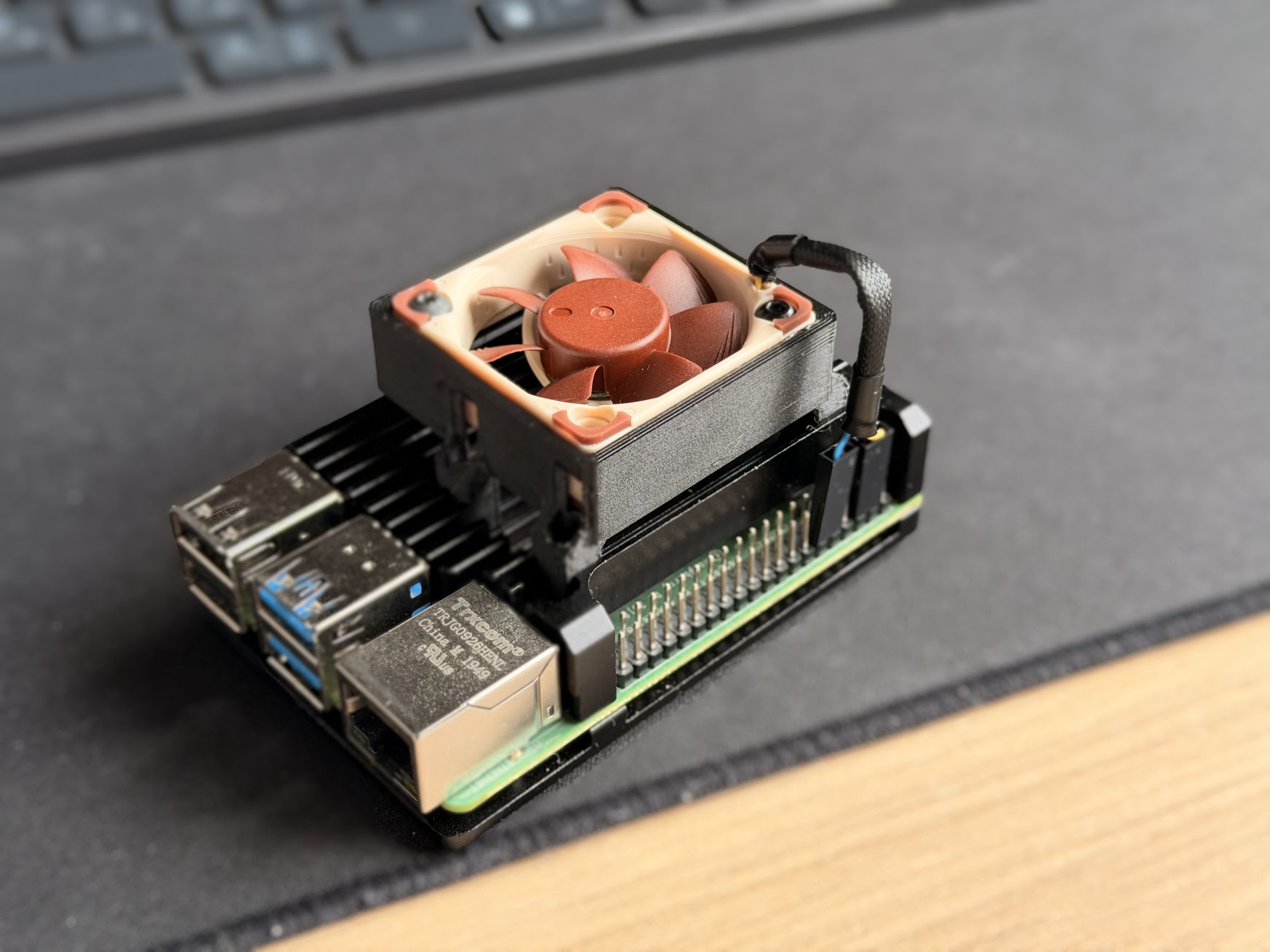 Raspberry Pi 4 Aluminum Case Adapter for Noctua NF-A4x10 5V PWM