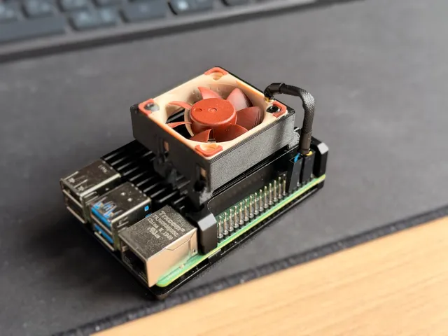 Raspberry Pi 4 Aluminum Case Adapter for Noctua NF-A4x10 5V PWM