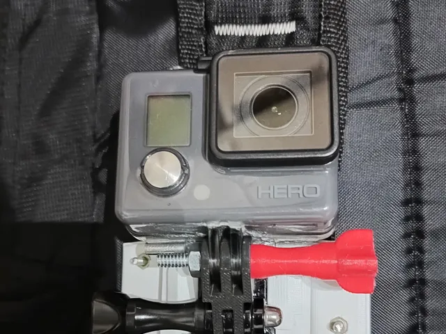 Go Pro mount for backpack (0 angle)