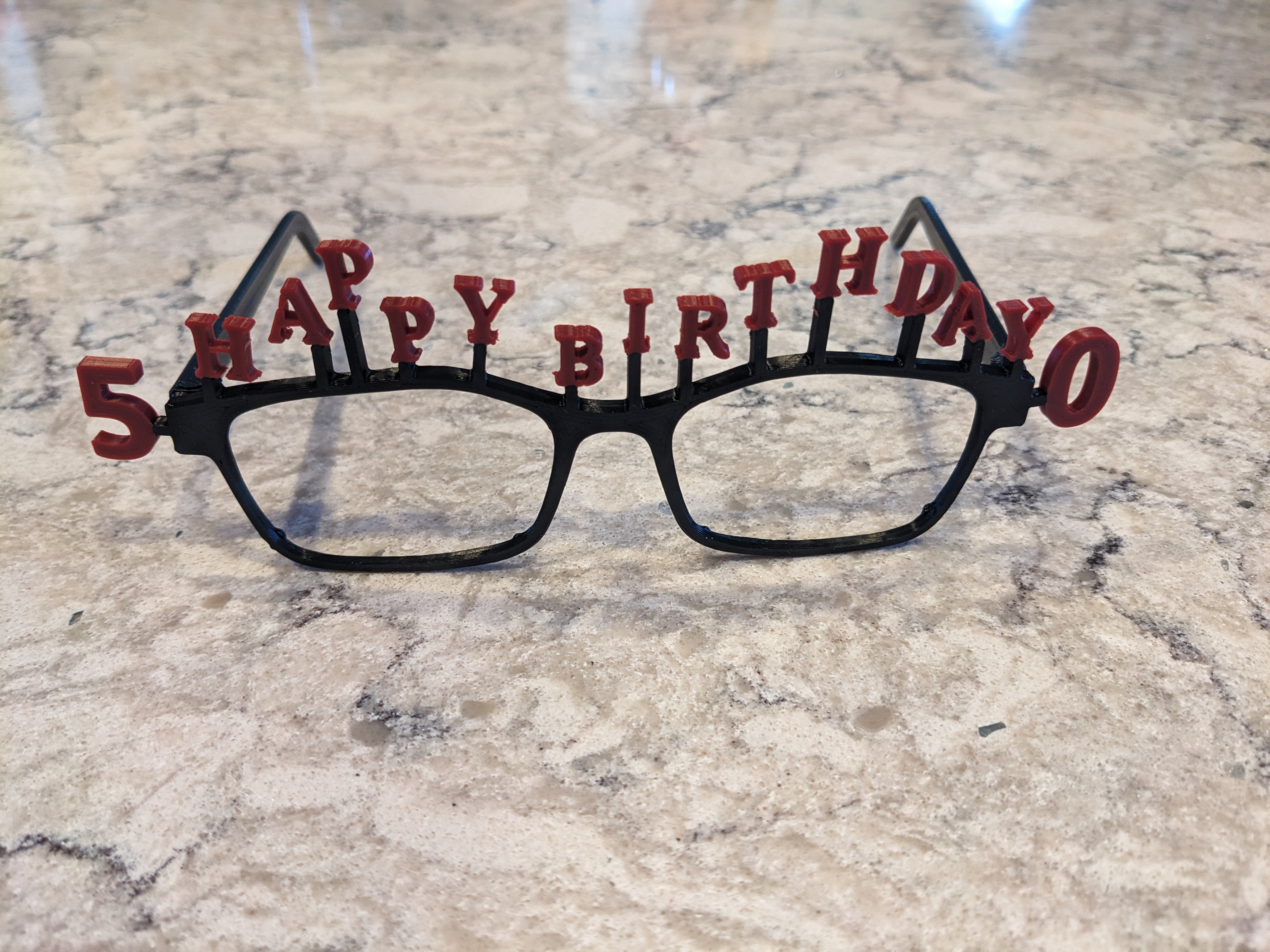 Happy Birthday Glasses with age digits