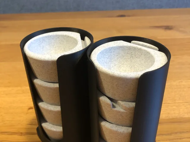Container for egg cups (expandable/stackable)