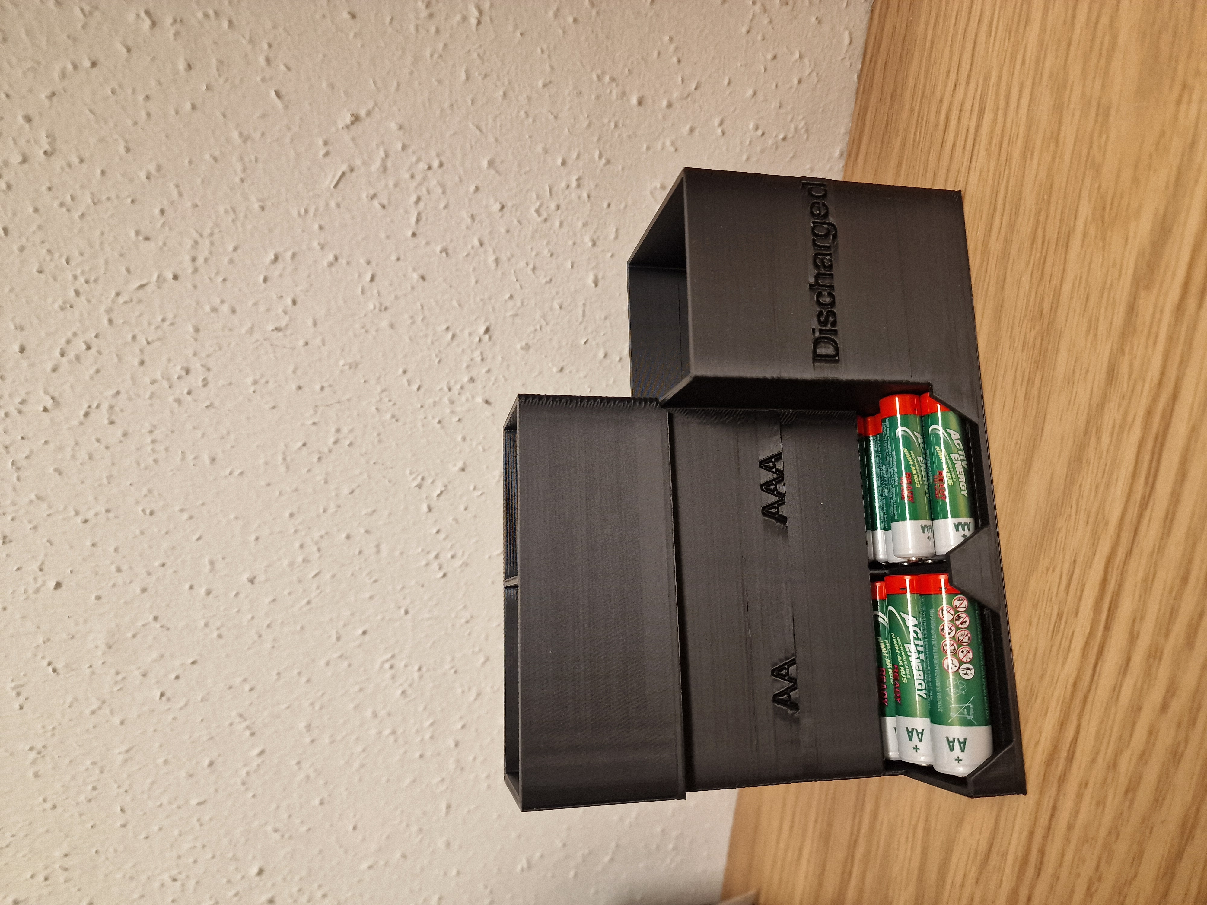 Rechargeable battery organizer extension