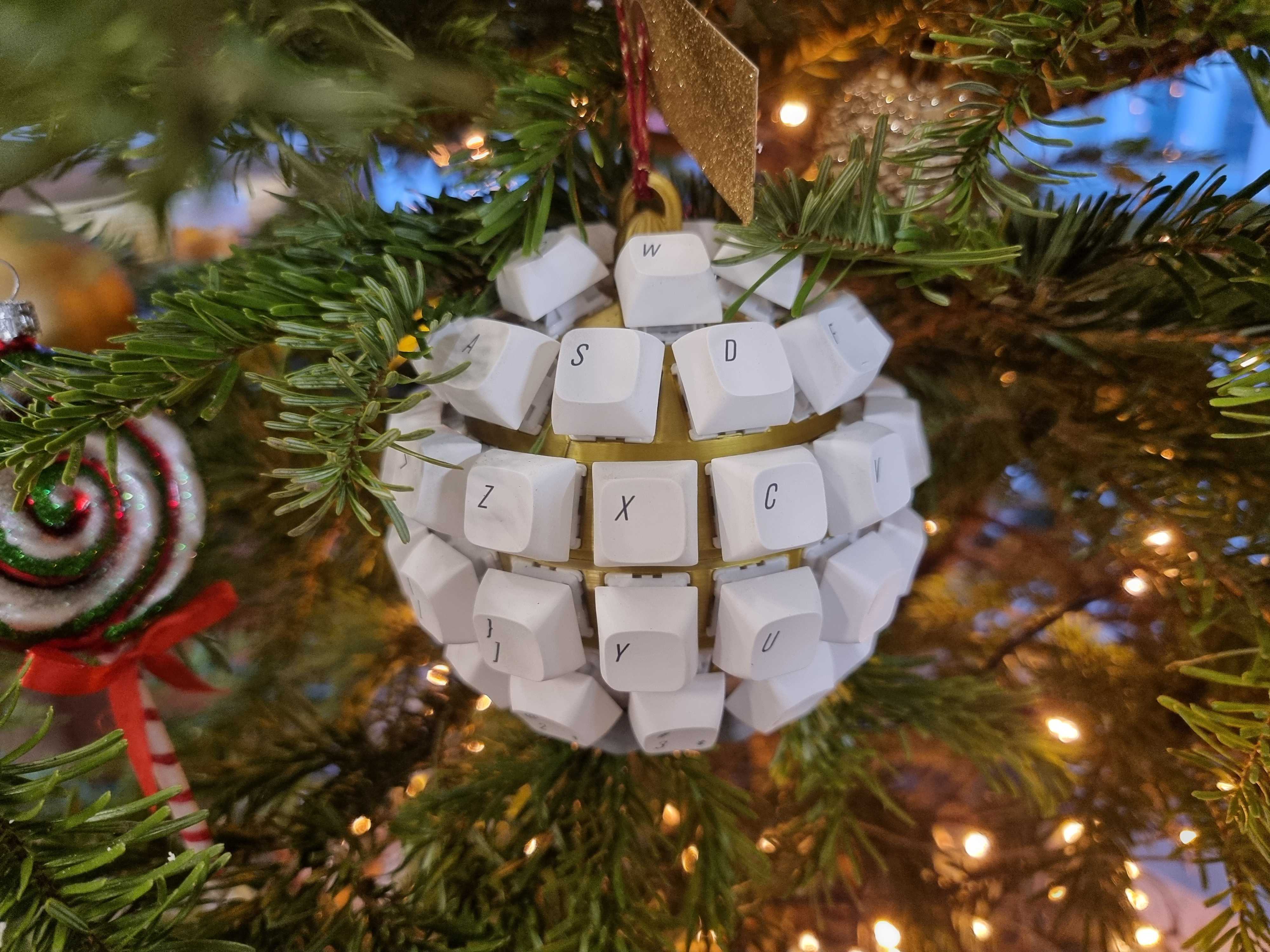 Keyboard Christmas ball ornament