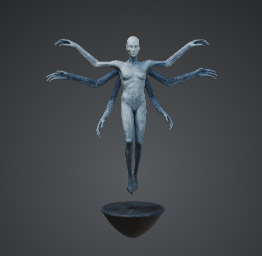Floating Multi-Armed Eldritch Entity – Dark Fantasy Horror Miniature