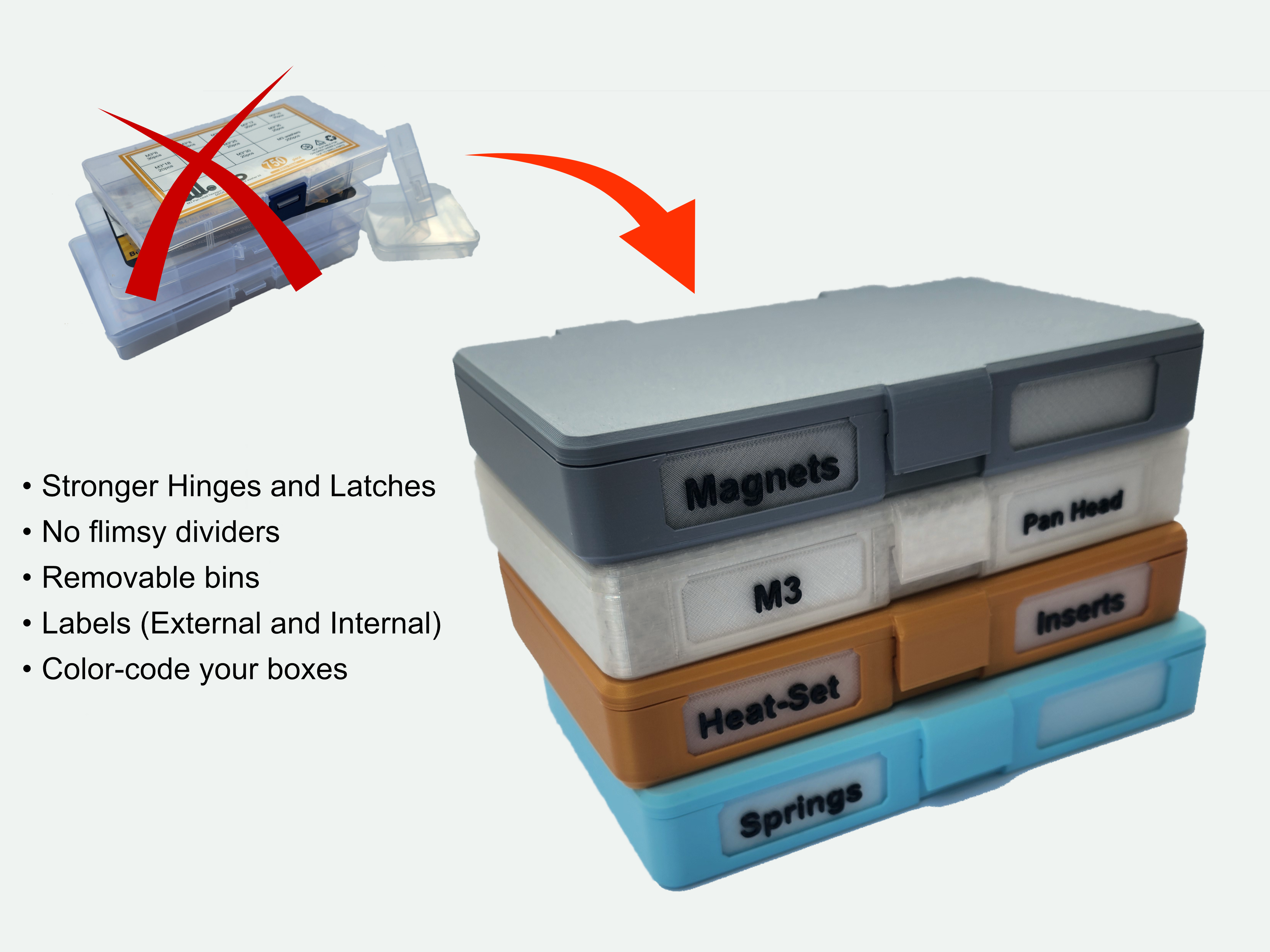Tiny Bins - Efficient Small-Parts Storage [Parametric] — miniatura 2