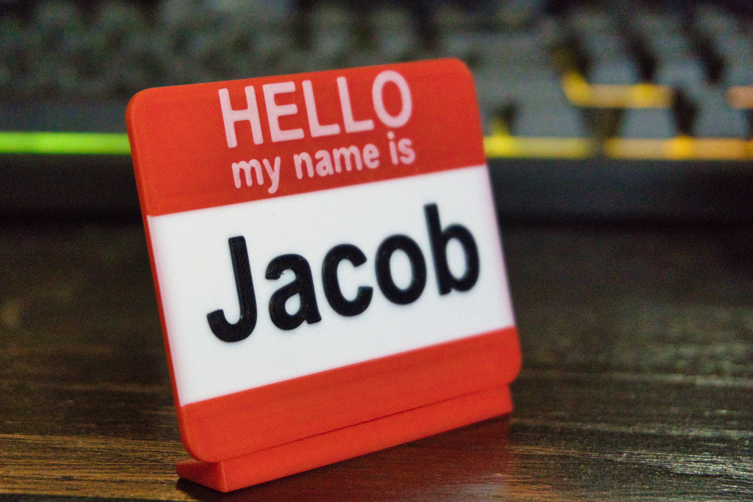 Customizable Name Badge + Stand (Parametric)