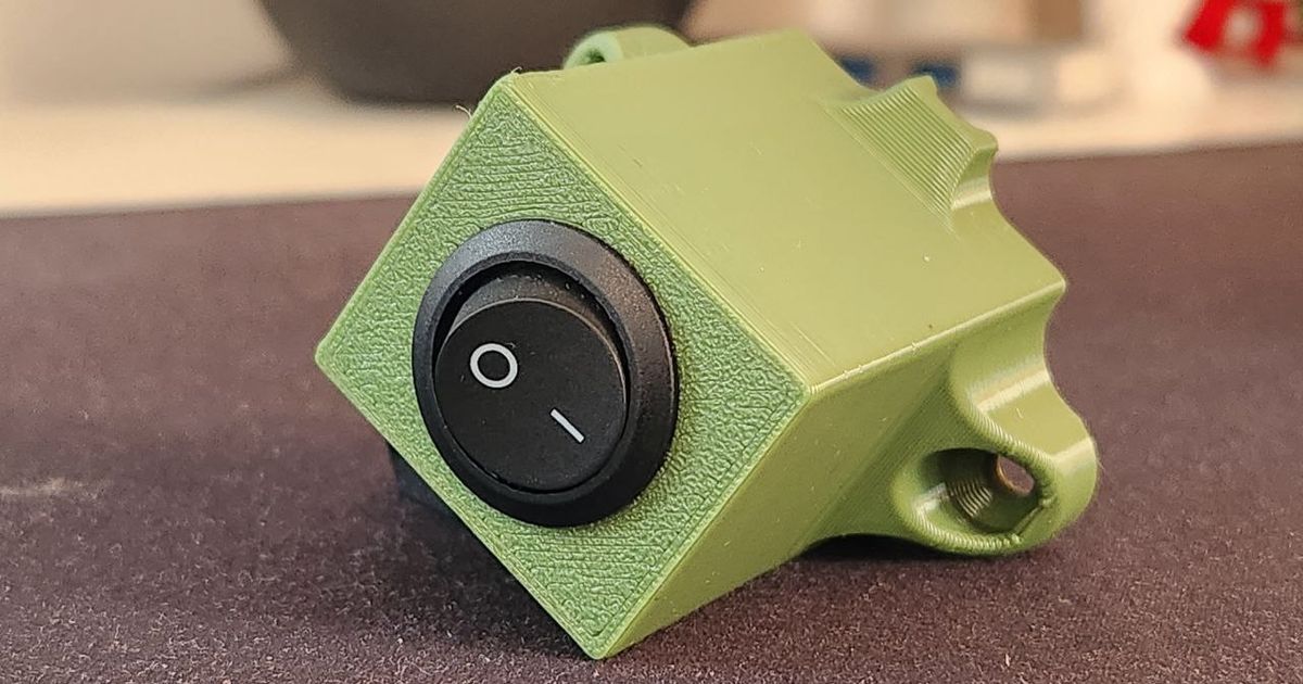 Round Rocker Switch Housing Wall Mount by ThomaS Download free STL