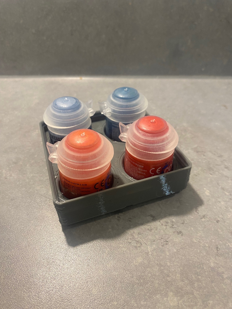 Gridfinity Stackable Citadel Paint Pot Storage 2x2