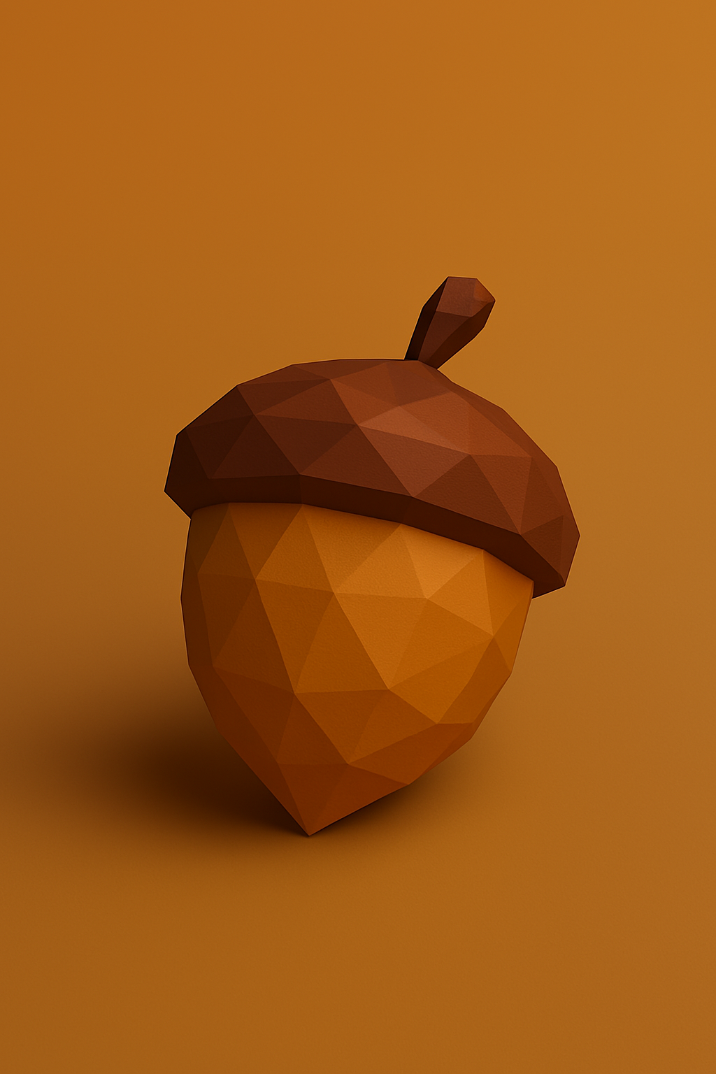 Low Poly Thanksgiving Acorn 3D Model