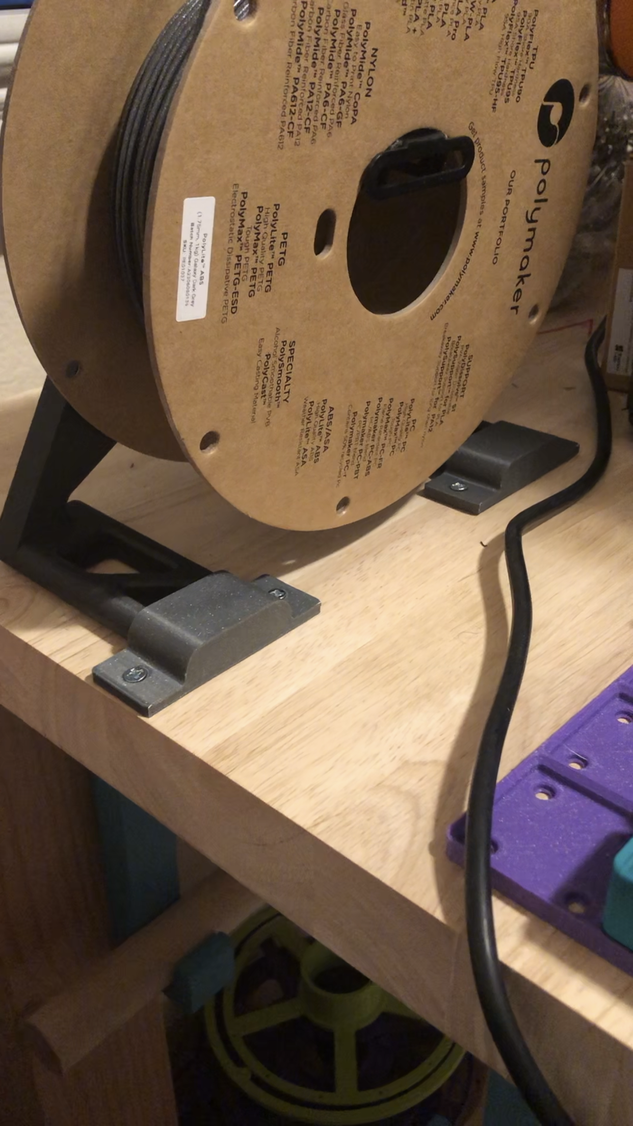 Desktop Mount for Bambulab Spool Holder 3D model thumbnail