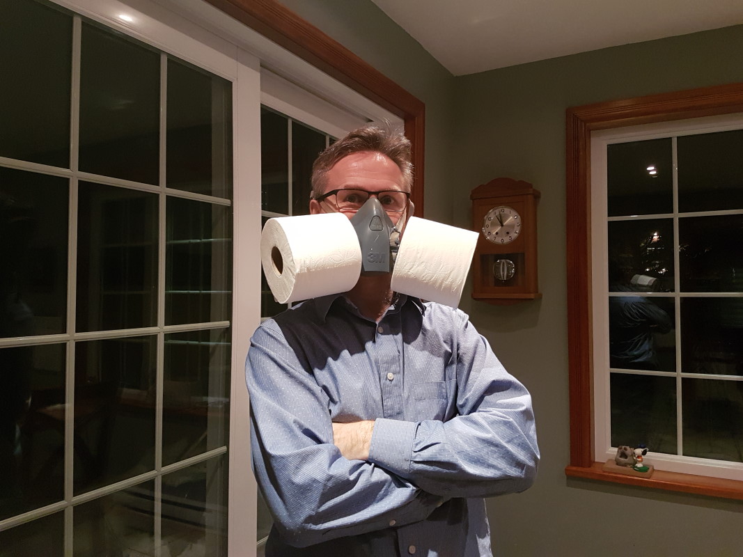 Coronavirus 3M respirator Toilet Paper Adaptor