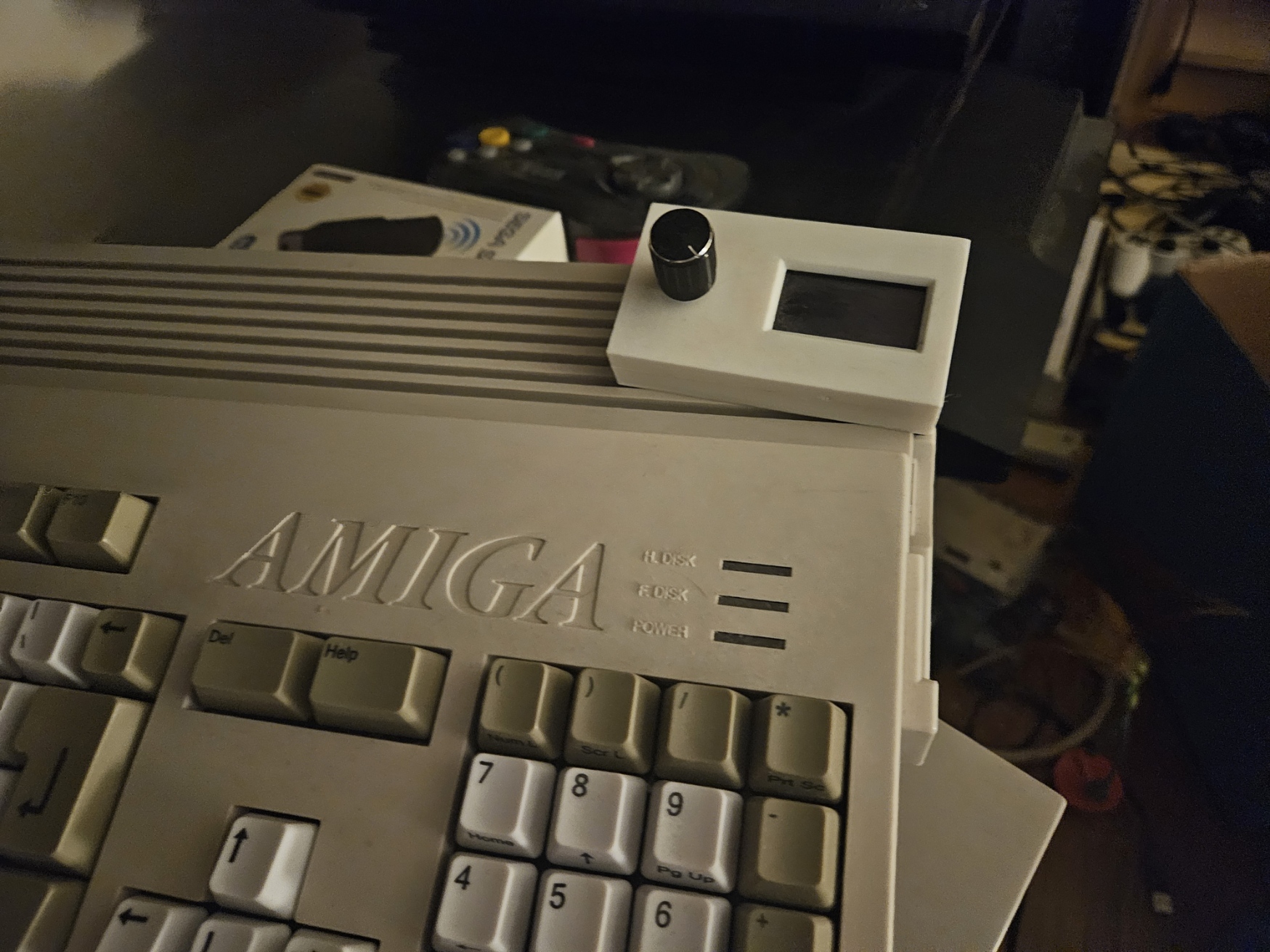 Gotek Flash Floppy OLED and Rotary Mount for A1200 and other vintage