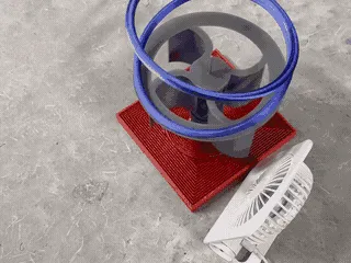 Optical Illusion using Magnetic Bearings / Fibonacci Blades