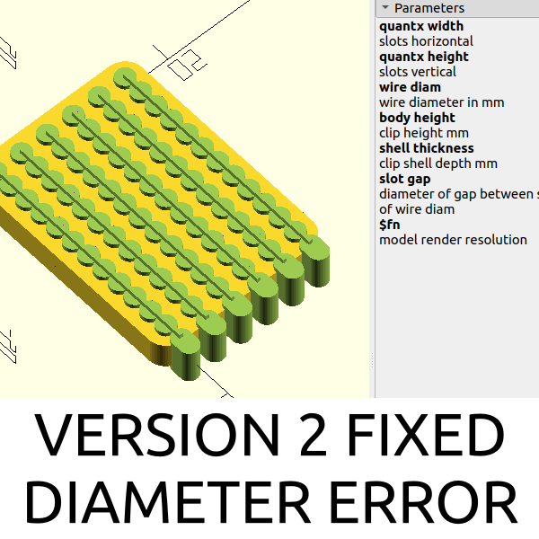 Miniatura 2 do modelo 3D parametric cable/wire clip/comb v2