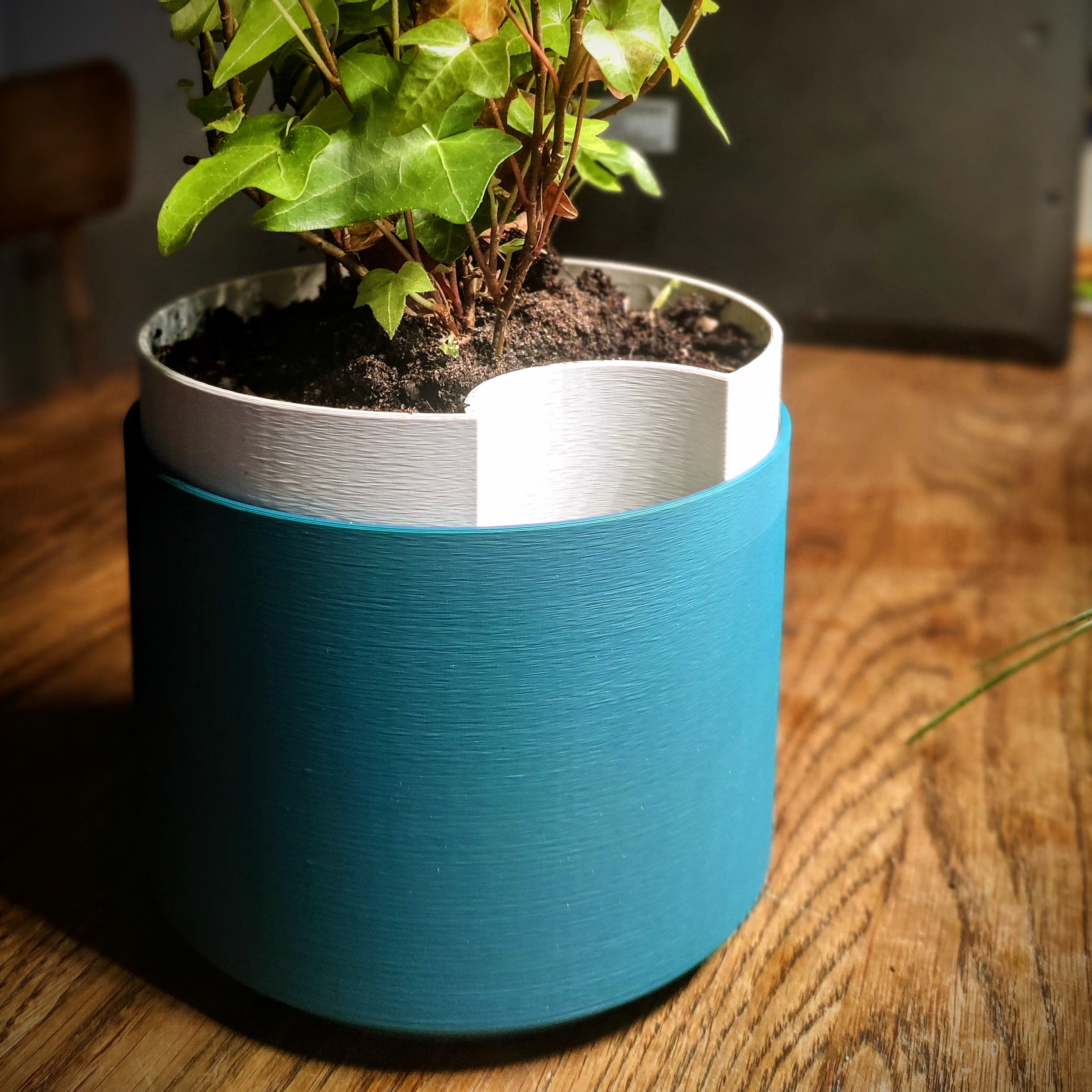 Modern self-watering planter