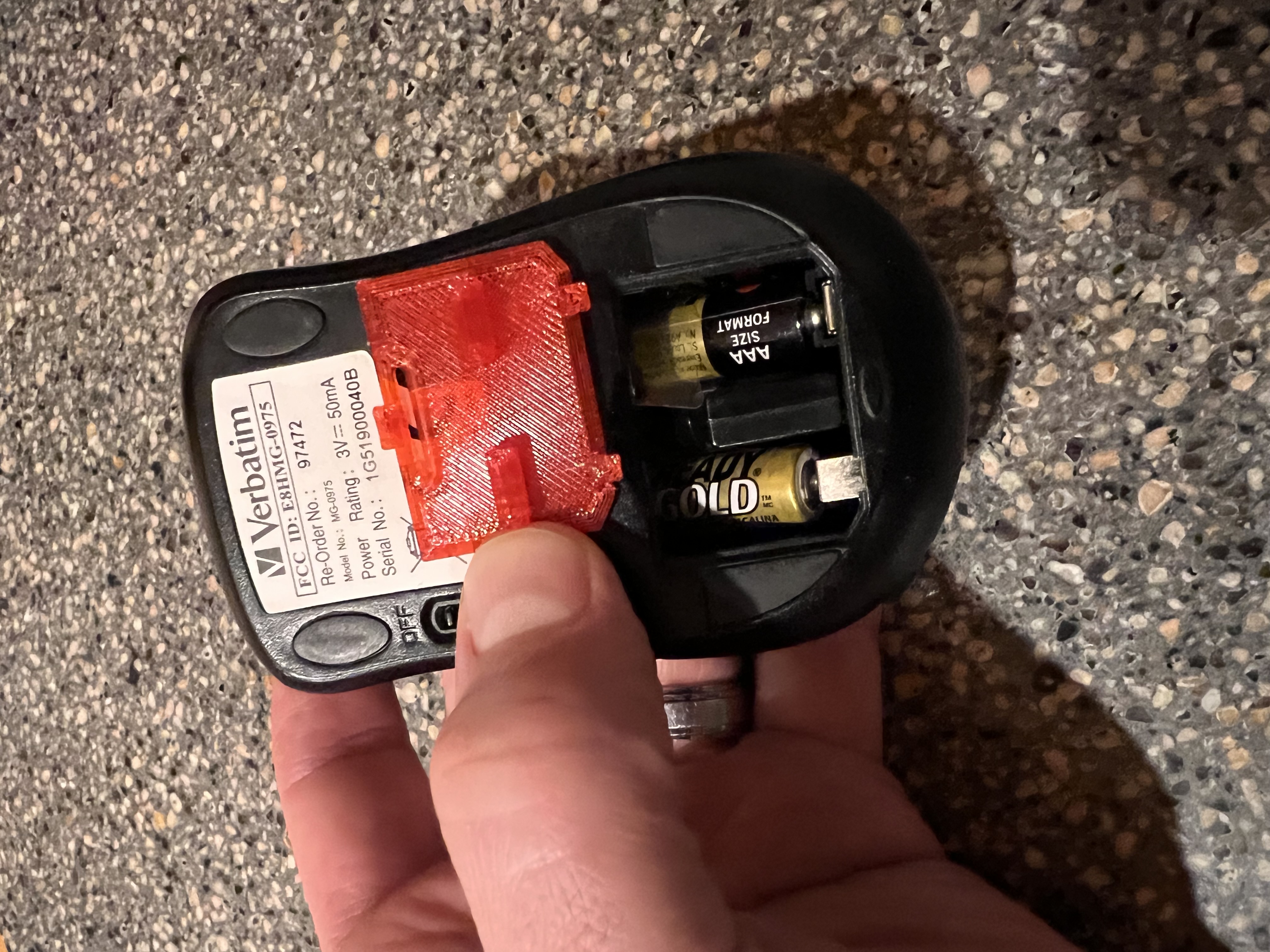 Verbatim Mouse Battery Door