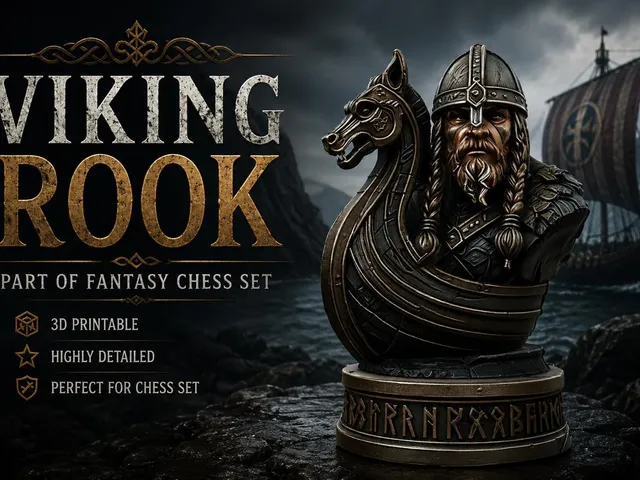 Viking Rook – Part of a Fantasy Chess Set