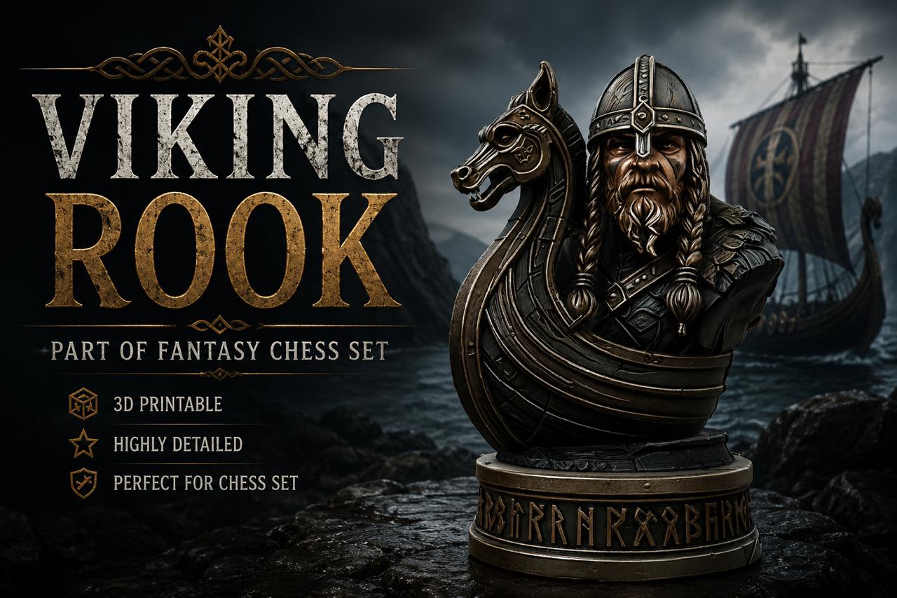 Viking Rook – Part of a Fantasy Chess Set