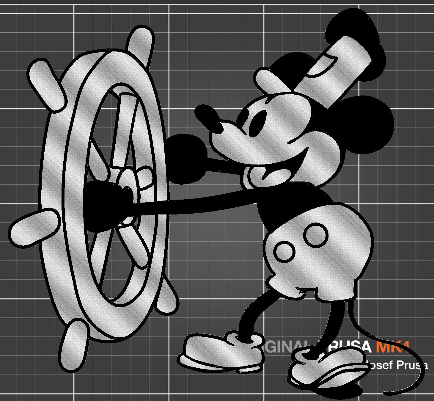 Steamboat Willie Wall Art by GeekToyBox | Download free STL model ...