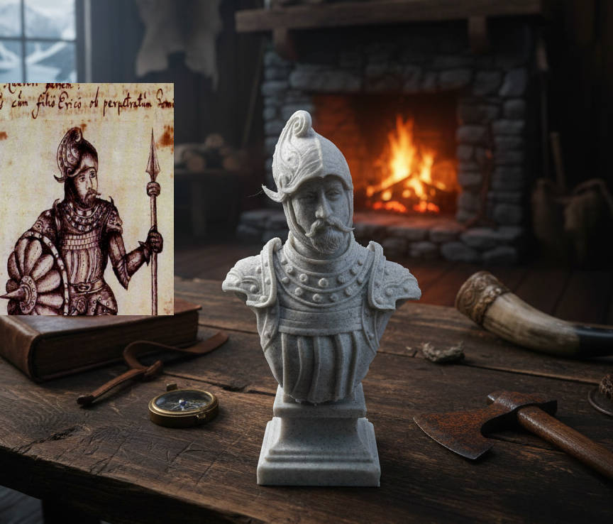 Eirikr Thorvaldson (Eiríkr Rauð – Erik le Rouge – Eirik Raudé) – Bust