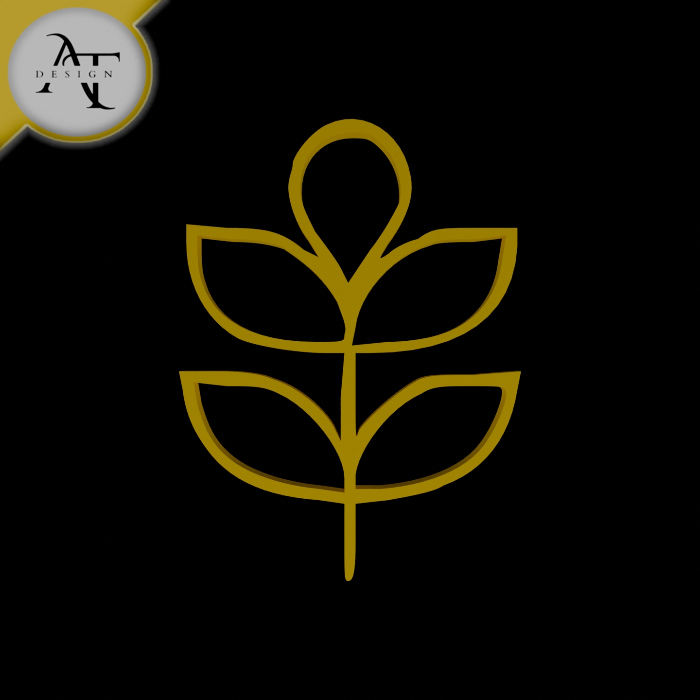 Simple Leaf Symbol - 2D Art