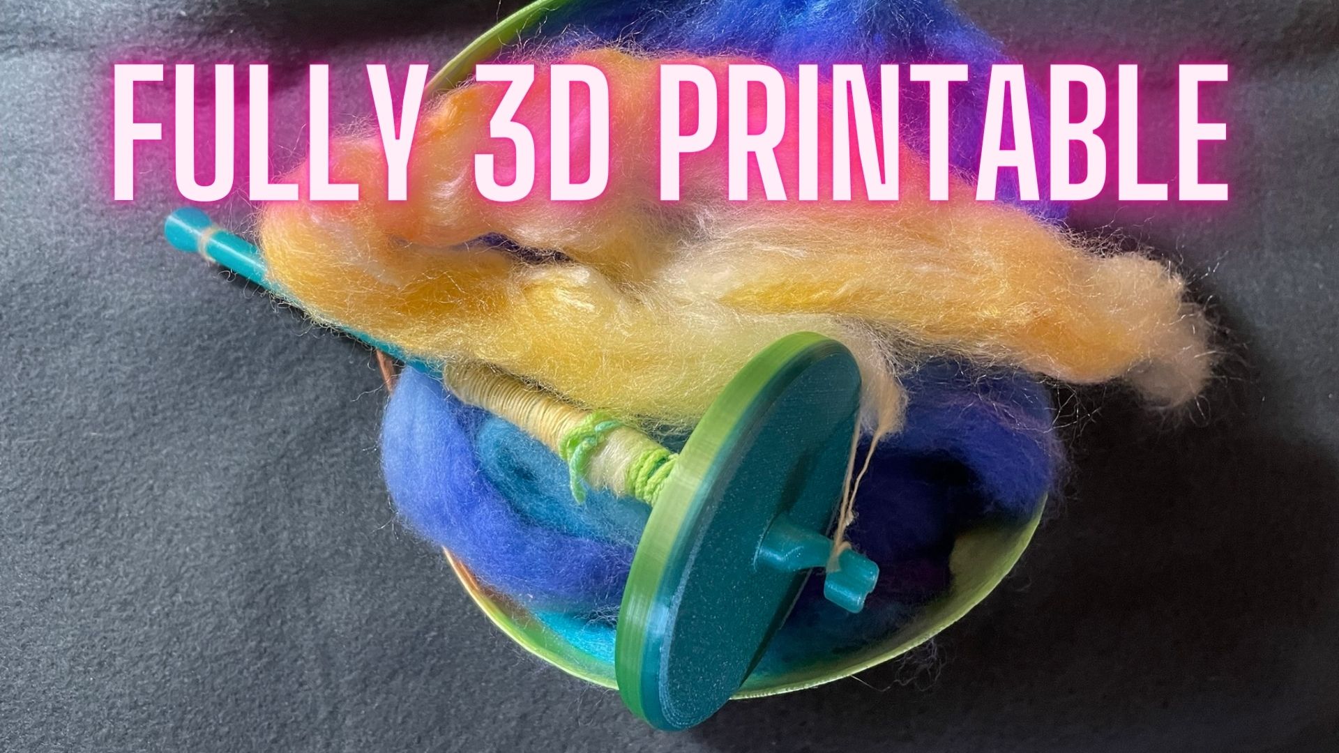 Fully printable drop spindle