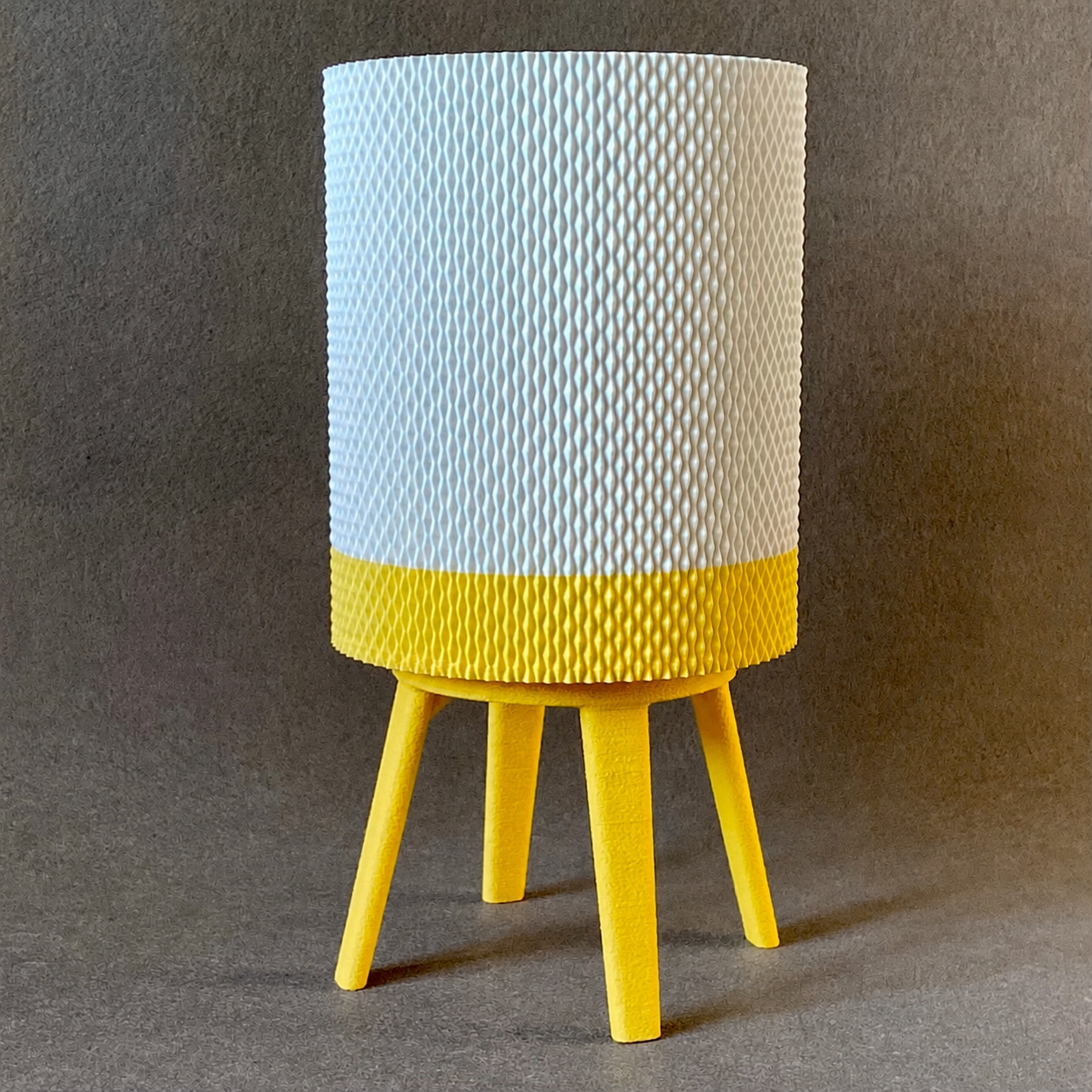 Textured Table Lamp On Legs, Easy Print Modern DIY Lighting