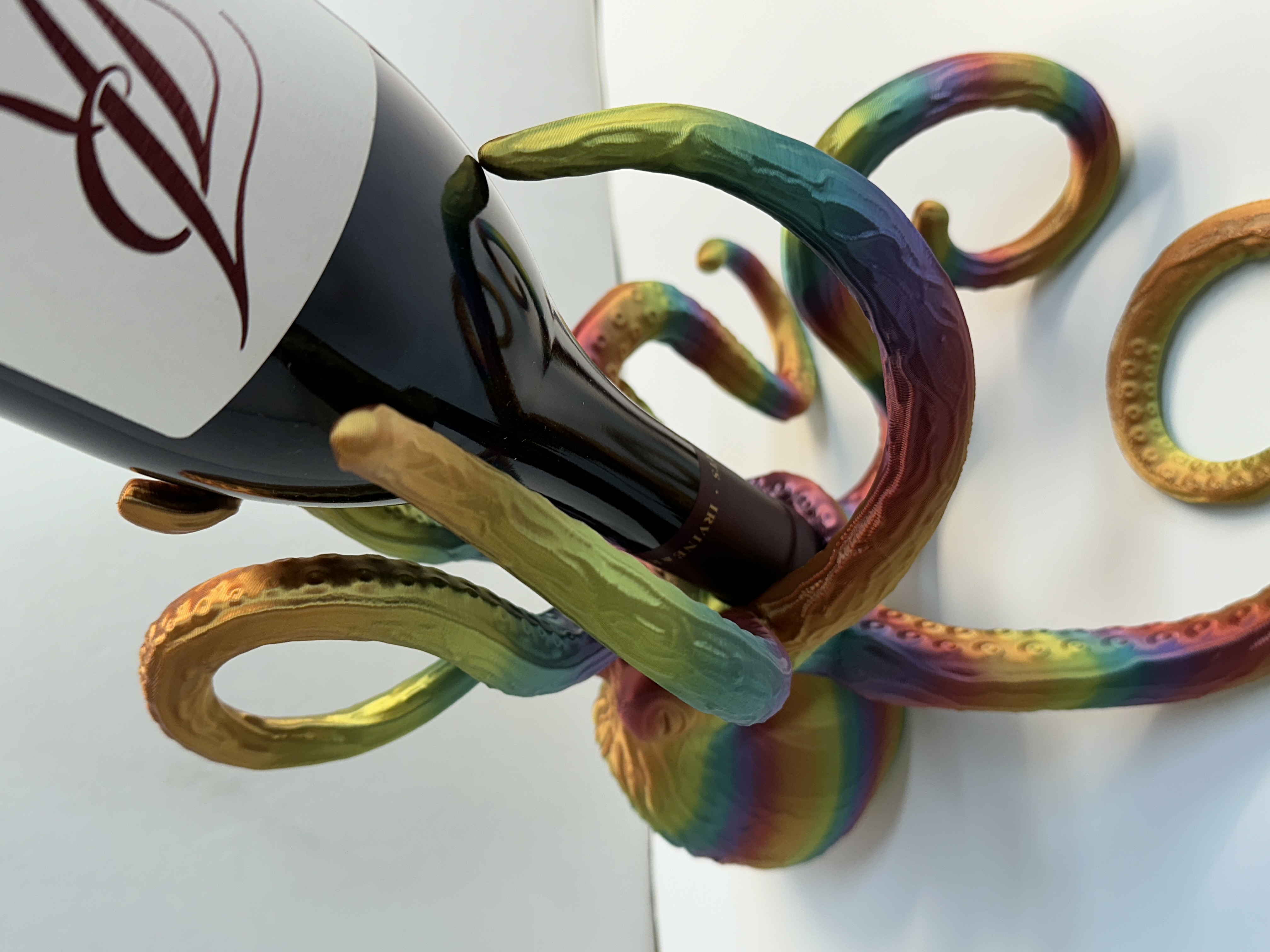 Miniatura 6 do modelo 3D Octopus Wine bottle holder
