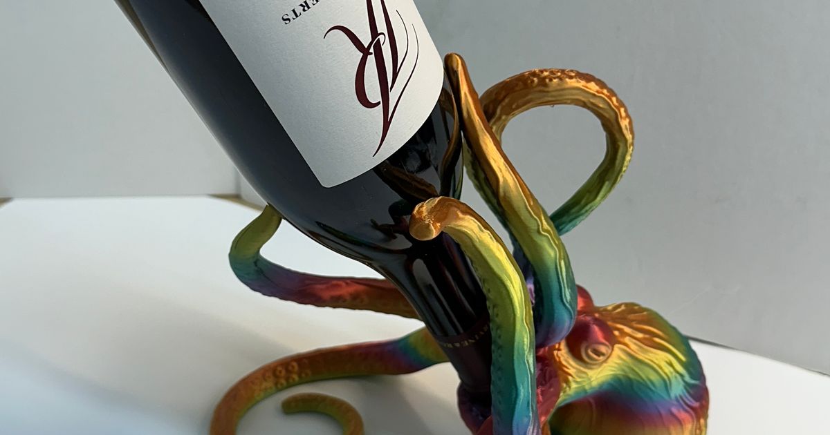 Octopus Wine bottle holder by Rob Beast (All Things STL) Download