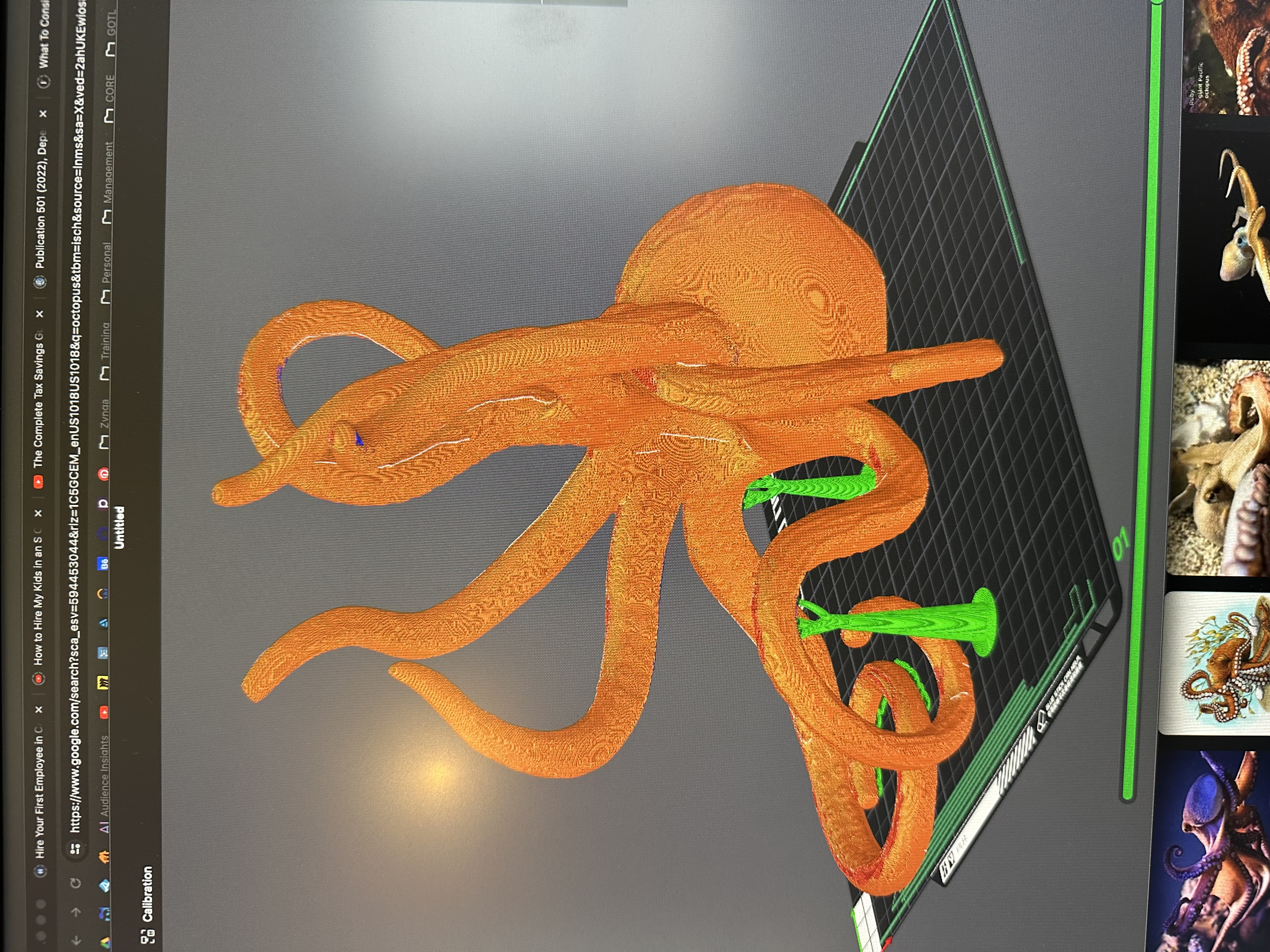 Miniatura 4 do modelo 3D Octopus Wine bottle holder