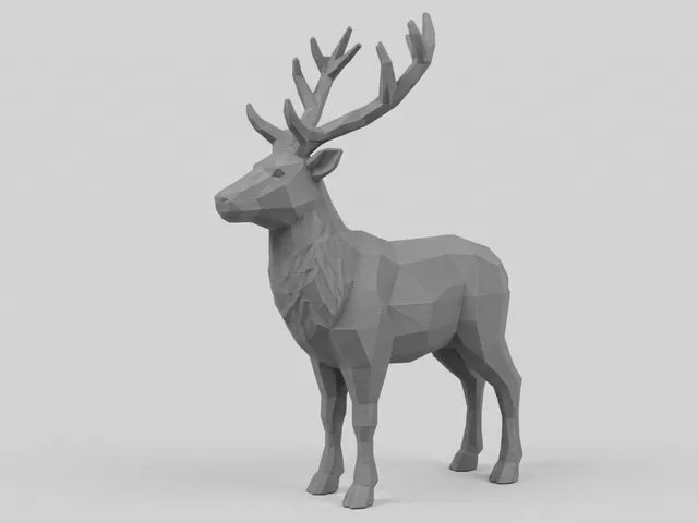 Low Poly Christmas Deer / Stag / Raindeer