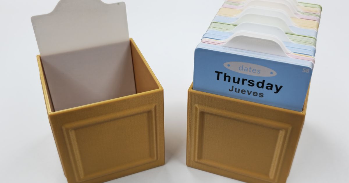 Flash Card Boxes and Dividers by The Snekker Show Download free STL
