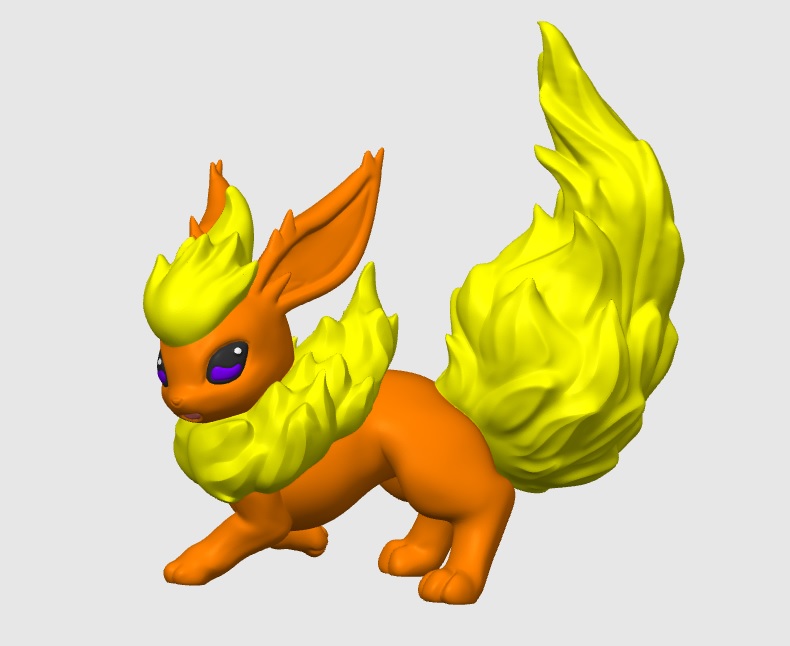 Flareon - Pokemon - Multicolor por Deltree3D | Descargar modelo STL ...