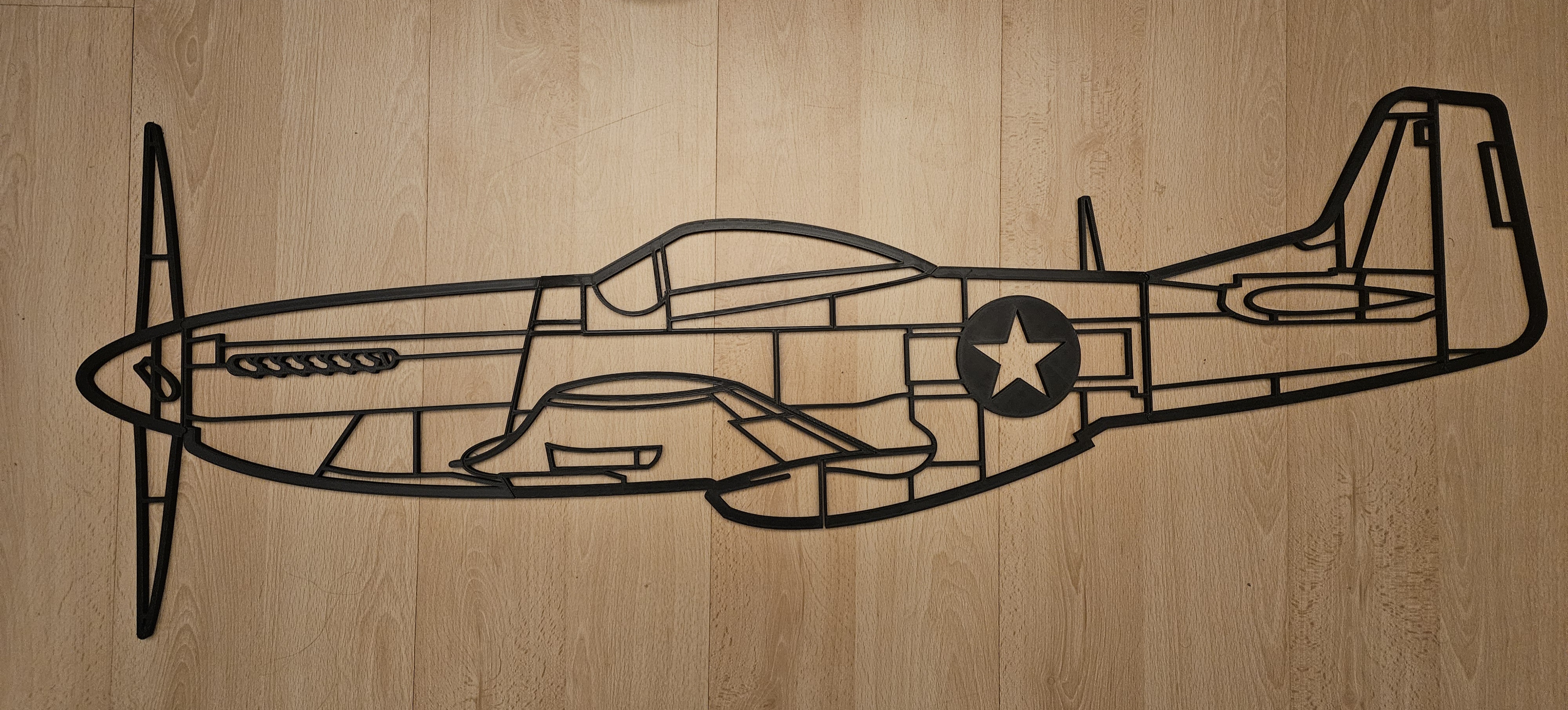 Aircraft Wallart Series P51 Mustang (Large)